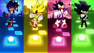 Sonic Exe vs Super Sonic Exe vs Dark Sonic vs Dark Sonic Exe | Tiles Hop EDM Rush