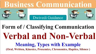 Classifying Communication, verbal, kinesis, haptics, proxemics, chronemics, business communication