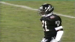 1990-10-28 Deion Sanders - Punt Return - High Stepping At The 50!