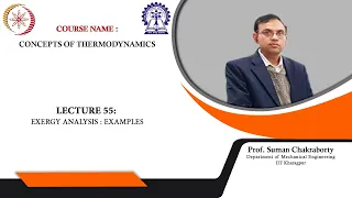 Lecture 55 : Exergy Analysis : Examples