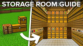 How To Build a Storage Room With Automatic Sorter in Minecraft