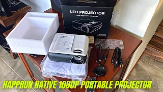 HAPPRUN Native 1080P Portable Projector Review & User Manual | 300" Outdoor Movie Projector