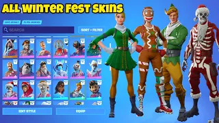 All Fortnite Christmas Skins Showcase! (2017-2022)