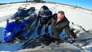 First Snowmobile Ride 2022 TWO Sled Accidents In 10 Minutes Irishtown NB