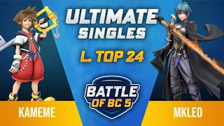 Kameme (Sora) vs MkLeo (Byleth) - Ultimate Singles Losers Top 24 - Battle of BC 5