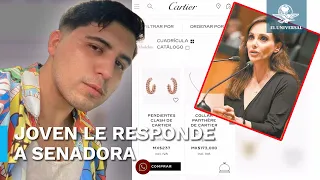 Responde joven que compró aretes de Cartier a 237 pesos a críticas de Lilly Téllez