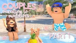 COUPLES VACATION to MALDIVES! *MASSIVE WATERPARK* (Roblox Bloxburg Roleplay)