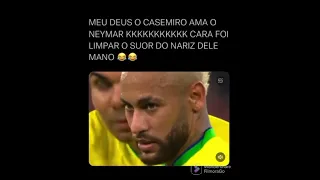 casemiro ama o neymar kkkkkkk ele limpar o suor do nariz