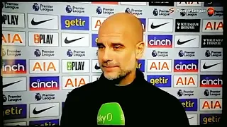 PEp gardiola totenham vs manchester city 1-0 post match interview