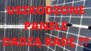 Uszkodzone Rozbite Panele Fotowoltaiczne. Jeszcze dadzą radę. OFF-GRID. Grzałka.