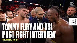 TOMMY FURY AND KSI POST FIGHT INTERVIEW | THE PRIME CARD