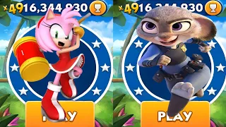 Sonic Dash - Amy vs Pet Run vs All Bosses Zazz Eggman - All Characters Unlocked