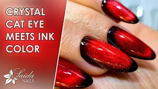 Red Cat Eye Gel Polish ♥ Magic WOW-Nails! ♥ Crystal Cat Eye / Ink Color Nails