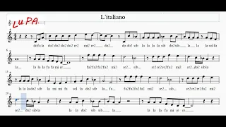 L' Italiano (Toto Cutugno) - Flauto - Note - Spartito - Karaoke - Instrumental