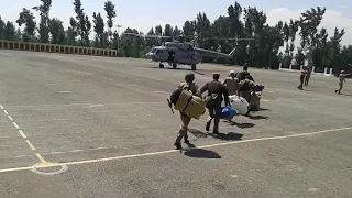 MI 17 Helicopter landing & Take Off in Srinagar