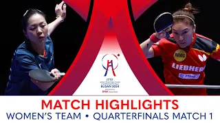 Jia Nan Yuan (FRA) vs Xiaona Shan (GER) | WT QF - Match 1 | #ITTFWorlds2024