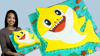 Easy BABY SHARK CAKE You Can Make at Home! | Cake Decorating How To