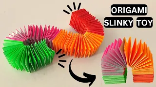 Origami Slinky toy | Paper Slinky Spring | Easy paper Fidget Toy | Craftboat