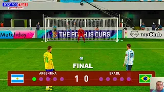 PES 2021 - Argentina vs Brazil Final - Crazy Penalty Shootout HD - gameplay