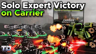 TDX Solo Expert On New Carrier Map [HARD] - Tower Defense X Roblox