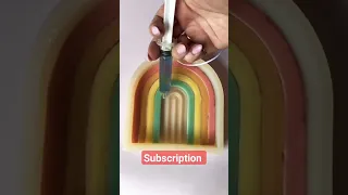 Rainbow candle wax 🌈🌈#shorts #short #shortvideo #candy #candymaking #art #tiktok @candlestyles