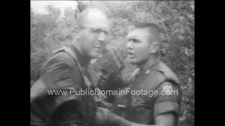 Helicopter missions in Vietnam War 1965 archival footage