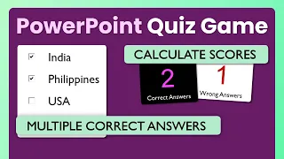PowerPoint Quiz Game - Multiple Correct Answers | PPT VBA Tutorial