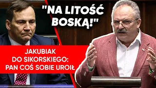 "Obrabia pan cztery litery RP". Ostra reakcja Jakubiaka na exposé Sikorskiego