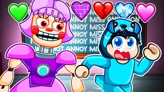 Escaping MISS ANI-TRON But You Get CUSTOM HEARTS In Roblox!