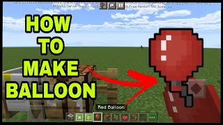 How to make balloon in minecraft 1.19