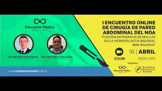 Fijación no invasiva de mallas en la hernioplastia inguinal mini invasiva Dr. Palmisano.