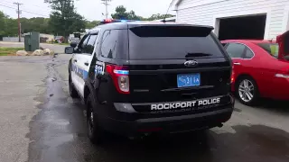 Rockport police cruiser lights