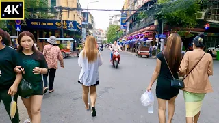 Real Street Scene & Relaxing Walk: Phnom Penh Walk 2023 | Cambodia [4K]