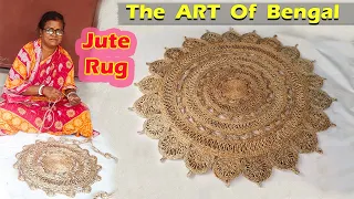 How To Make JUTE Rug || The Bengal Art-Golden Fiber Area Rugs || Indian Jute Rugs