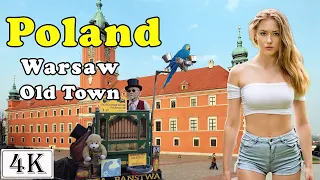 walking in Warsaw Old Town, Poland 2023 [4k]