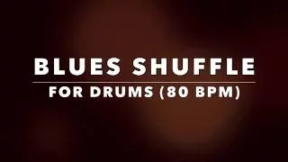 Blues Shuffle Drum Backing Track for Drummers (NO DRUMS)