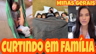 Gusttavo Lima está em Minas Gerais com esposa Andressa Suita e os filhos Gabriel e Samuel