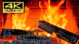 Background Fireplace UHD🔥Cozy Crackling Sounds🔥Wood Burning Fireplace Background