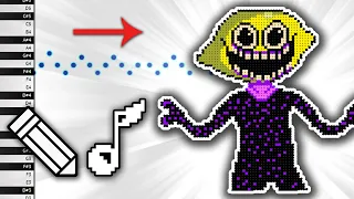 What Monster Sounds Like on Piano - Draw and Listen - MIDI Art - How To Draw - Pixel Art FNF