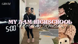 ☆ MY 5AM HIGHSCHOOL MORNING ROUTINE ☆ | freshman, grwm , skincare, hair|