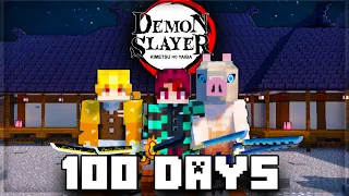 We Survived 100 Days In Demon Slayer Minecraft