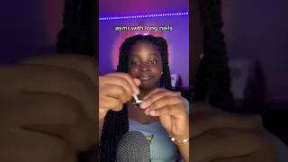 ASMR WITH LONG NAILS 💅🏾 😍 #shorts #asmr #pressonnails