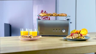 1000W Steel Toaster - for Two Pieces of Toast