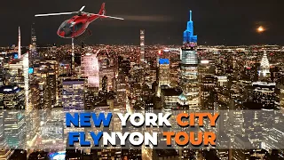 New York City Night Helicopter Tour | FLYNYON | Manhattan | Brooklyn | Statue of Liberty