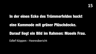 Edlef Köppen - Heeresbericht - Lesung Teil 15