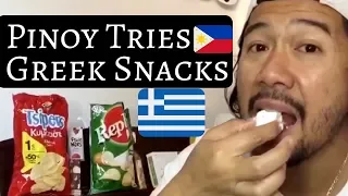 Filipino tries Greek snacks
