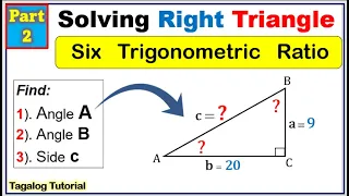 Solving right triangle using trigonometric ratio PART 2 #trigonometricratio #math9 #righttriangle