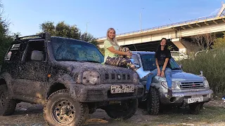 Девочки поехали В ГРЯЗЬ Suzuki Jimny VS Mitsubishi Pajero. OFFROAD