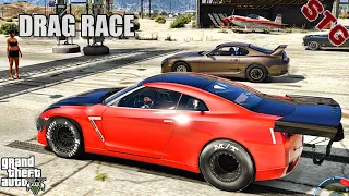 3300HP GTR DRAG RACE| WORK!!!| (GTA 5 MODS ROLEPLAY) 4K