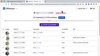 FB Groups - Extract members from facebook groups